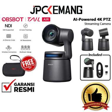 JPC KEMANG Webcam OBSBOT Tail Air AI-Powered 4K PTZ Streaming Camera Portable GARANSI RESMI Standard