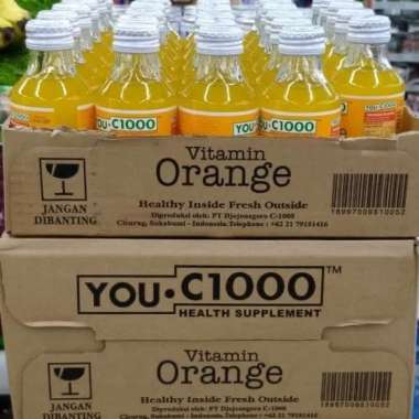 You C 1000 Orange dus isi 30 botol / Youc1000 Jeruk Dus Isi 30 / You C 1000 Vitamin Lemon Health Sup