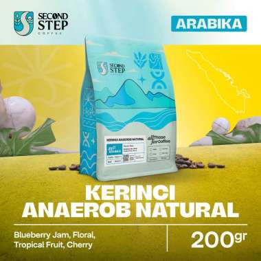 Biji Kopi Bubuk Murni Asli Arabika Kerinci Anaerob Natural 200gr Bubuk Halus