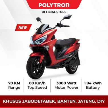 (Bantuan Pemerintah) Polytron Fox S Electric Sepeda Motor Listrik - OTR Jabodetabek, Jawa tengah dan Yogyakarta RED