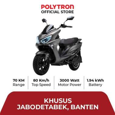 Subsidi Polytron Fox S Electric Sepeda Motor Listrik - OTR Jabodetabek, Banten Graphite Grey Matte