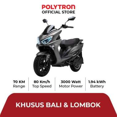 Subsidi Polytron Fox S Electric Sepeda Motor Listrik - OTR Bali, Lombok Lombok Graphite Grey Matte