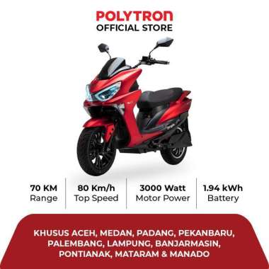 Subsidi Polytron Fox S Electric Sepeda Motor Listrik - OTR Aceh, Medan, Padang, Pekanbaru, Palembang