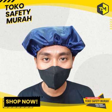 Hairnet Topi Masak / Kain Penutup kepala / Mob Cap Nurse Cap Mobcap Hair Net Medis APD Kuning