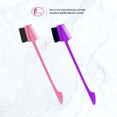 Ryuuta Wig Styling Edge Control Double Sided Brush Comb Pink