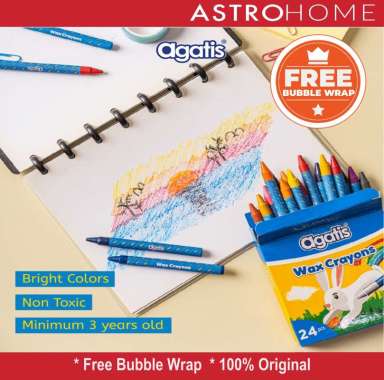 Agatis Wax Crayon 24 Warna Krayon Untuk Anak TK / PAUD