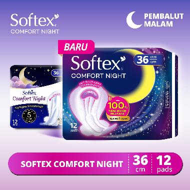 SMG/JOG/SOLO - Softex Comfort Night Pembalut Wanita 36 cm 12 Pads