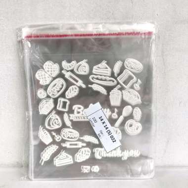 plastik opp seal motif bakery 14x14