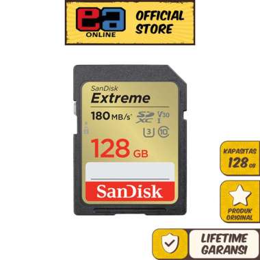 SanDisk Extreme SDXC Card Class 10 V30 U3 180MBps - 128GB