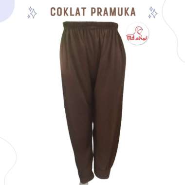 Celana Aladin JUMBO/Celana Panjang Wanita Polos Coklat Pramuka