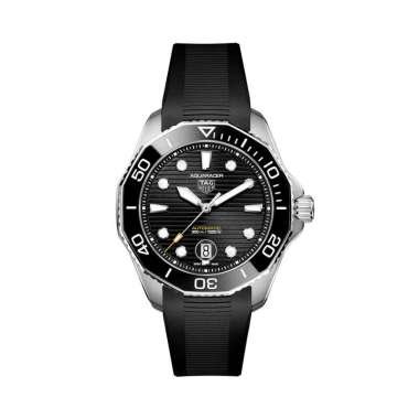 TAG Heuer Aquaracer 43 - WBP201A.FT6197 Calibre 5 Black Dial Rubber Strap Metallics,Black
