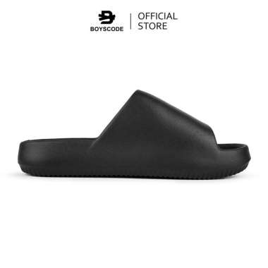 BOYSCODE Sendal Karet Jelly Pria Wanita HYLOS Hitam / Sendal Selop / Sendal Santai / Sendal Rumah 43