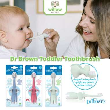Sikat Gigi dan Mulut Anak - Dr. Brown Toddler Toothbrush Pink