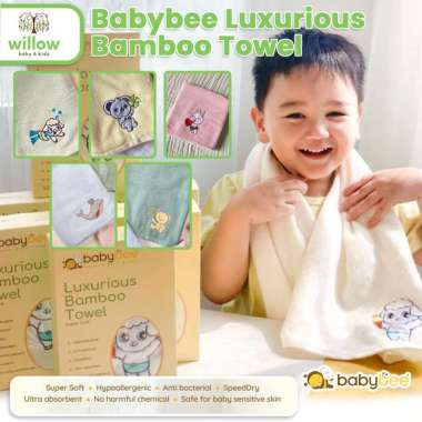 Handuk Mandi Bayi - Babybee Luxurious Bamboo Towel Yellow