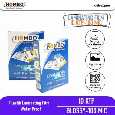 Hombo 100mic Laminating for Film ID KTP - Transparant