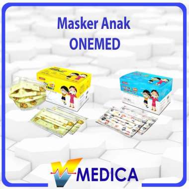 Masker Medis Anak Onemed Earloop Motif - isi 50