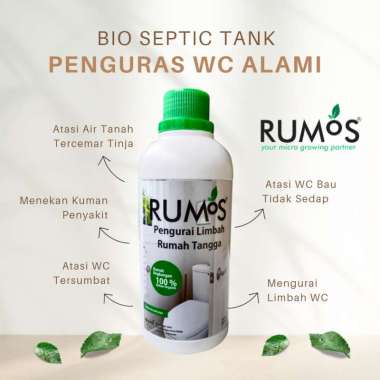 RUMOS - Penguras WC Penuh Tanpa Sedot, Cairan Anti Mampet WC Alami PLRT 500ml Rumos WC Penuh