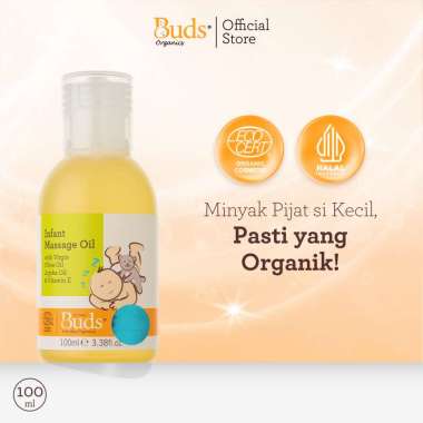 Buds Organics Infant Massage Oil - Minyak Pijat Gosok Bayi dan Anak