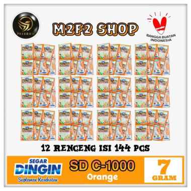 Segar Dingin SD C-1000 Jeruk Orange Suplemen Makanan Sachet - 7 gr (Kemasan 12 Renceng)