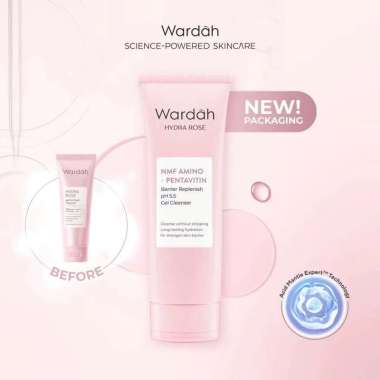 Wardah Hydra Rose NMF Amino + Pentavitin Gel Cleanser 100ml - Sabun Wajah - Pembersih Wajah