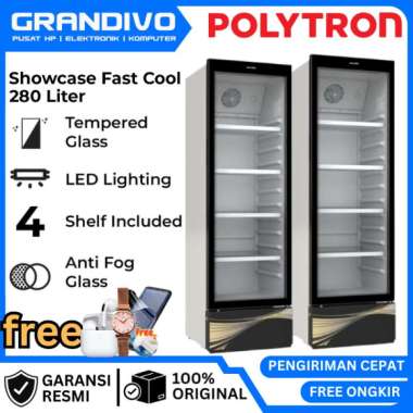 POLYTRON Showcase SCN 237 R SCN237R SCN 237R 230 Liter Display Cooler GARANSI RESMI POLYTRON - GRAND