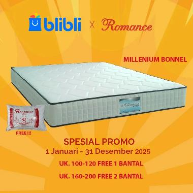 Romance Millenium Bonnel Kasur Springbed (Free Bantal) Single
