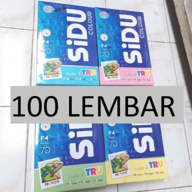HVS Warna Sinar Dunia F4 70 Gram Merah Biru Hijau Kuning - Isi 100 Lembar (Harga Sama Rim2an) Kuning