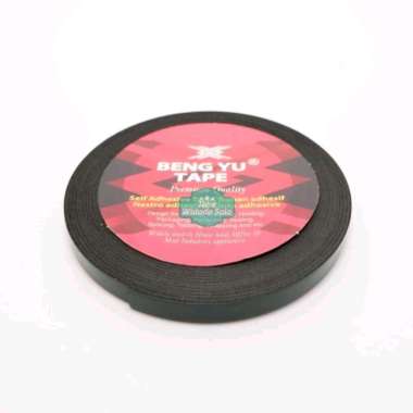 Isolasi Bolak Balik Foam Bengyu 12mm Hitam Double Foam Tape Tebal - 1 Buah