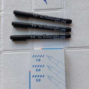Pulpen Kaligrafi Snowman Drawing Pen - 1 Buah 1.0