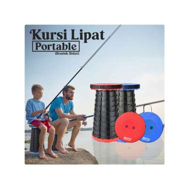 Goto Blossom Folding Chair Kursi Lipat Bulat Outdoor Camping Portable 6 CM BLACK