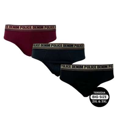 POLICE Celana Dalam Cotton Spandex Premium Pria - Tersedia Big Size XXL