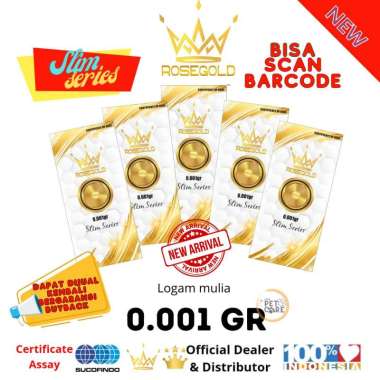 LOGAM MULIA ROSEGOLD SLIM SERIES 0.001 GRAM EMAS MINI