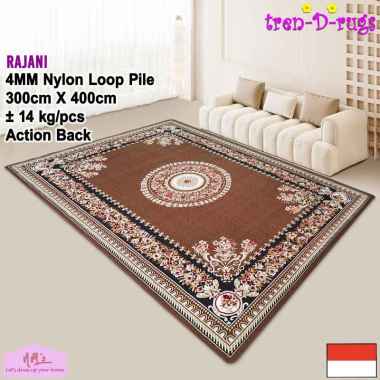 Tren-D-rugs Karpet jumbo eropa permadani motif turkey alas lantai ruang tamu 300 cm x 400 cm - NMs O