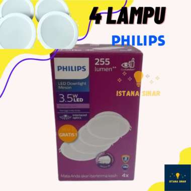 Philips Downlight Meson 3,5 Watt ( isi 4 ) LED Meson PAKET multi pack