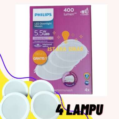 Philips Downlight Meson 5,5 Watt ( isi 4 ) LED Meson PAKET multi pack