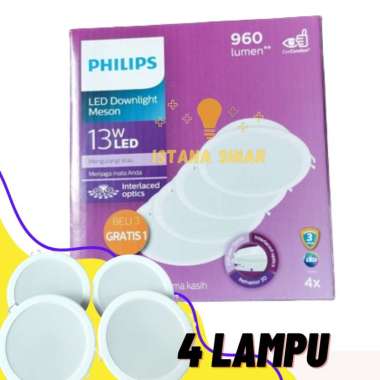 Philips Downlight Meson 13 Watt ( isi 4 ) LED Meson PAKET multi pack