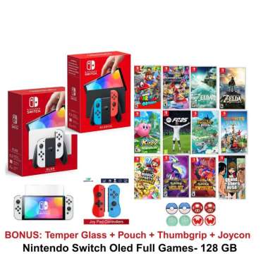 Nintendo Switch OLED CFW Full Game 128GB + JOYCON