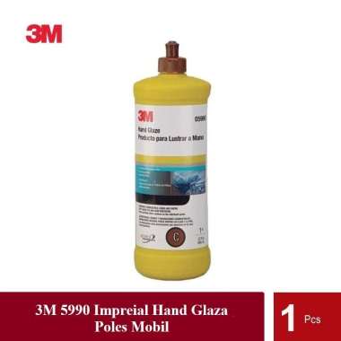 3M 5990 Imperial Hand Glaze Compound Poles Mobil - Kuning