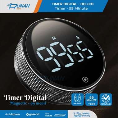 Timer Digital LED - Timer Dapur Magnetic - Timer Masak - Timer Belajar