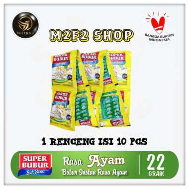 Bubur Instan Super Bubur BURYAM Seduh Rasa Ayam Sachet - 22 gr (Kemasan 1 Renceng)