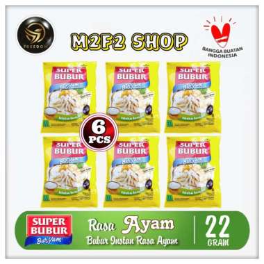 Bubur Instan Super Bubur BURYAM Seduh Rasa Ayam Sachet - 22 gr (Kemasan 6 Pcs)