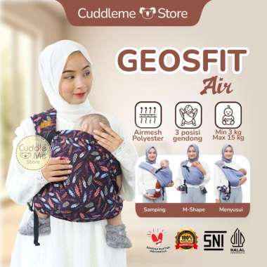 Cuddleme Geosfit Air Gendongan Bayi Newborn Gendongan Geos Gendongan Praktis Solid Earth