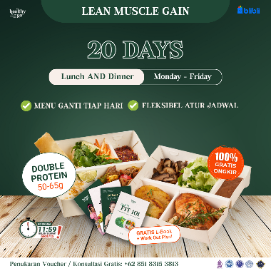 Lean Muscle Gain - 20 DAYS Lunch AND Dinner (Monday - Friday)