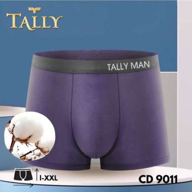 TALLY 1 Pcs Celana Boxer Pria/Cowo Bahan Katun Fit to L - XXL Cd Pria Dewasa Nyaman dan Lembut Dipak