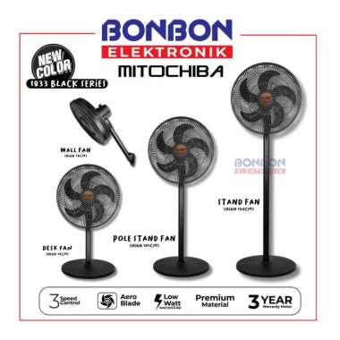 Mitochiba Kipas Angin Aero Series 16 Inch 1833 CF / 1833CF 4in1 BLACK