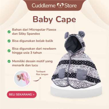 JAKET BAYI - SELIMUT BAYI TOPI BULU - CUDDLEME BABY CAPE - COD/CuddleMe Baby Cape Jaket Cape Bayi Bo