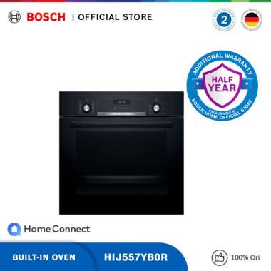 Bosch HIJ557YB0R Oven Tanam / Built-In Oven with Steam Seri 6, Black