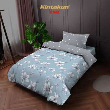 Kintakun Bedcover Set Fitted 120x200 Tinggi 30cm Extra Single Flower Aesthetic D’LUXE - Varian Motif