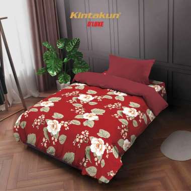 Kintakun Bedcover Set Fitted 120x200 Tinggi 30cm Extra Single Flower Aesthetic D’LUXE - Varian Motif