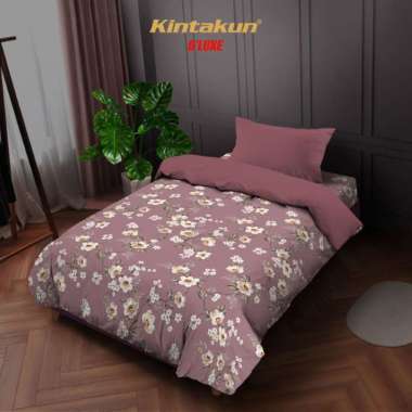 Kintakun Bedcover Set Fitted 120x200 Tinggi 30cm Extra Single Flower Aesthetic D’LUXE - Varian Motif